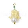 Seed Beads Beaded Charms PALLOY-MZ00363-2