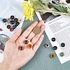 Natural Brecciated Jasper & Yellow Jade & Tiger Eye & Indian Agate & Black Agate(Dyed & Heated) European Beads G-NB0001-42-4