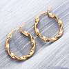 201 Stainless Steel Hoop Earrings X-EJEW-A054-05C-G-3