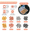  800Pcs 8 Styles CCB Plastic Beads CCB-TA0001-05-3