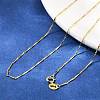 925 Sterling Silver Twisted Bar Link Chain Necklaces NJEW-H056-01A-G-3