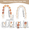 WADORN 2Pcs 2 Colors Acrylic Cable Chain Bag Handles FIND-WR0007-64-2