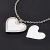 Sublimation Blank Aluminum Pendant Necklace NJEW-E020-02P-03-5