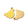 Fruit Seris 304 Stainless Steel Enamel Charms STAS-U060-03G-09-2