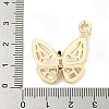 Brass Micro Pave Clear Cubic Zirconia Pendants KK-L211-020G-02-3