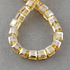 Electroplate Glass Beads Strands EGLA-R030-6x6mm-21-2