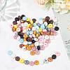 WADORN 120Pcs Flat Round Food Grade Eco-Friendly Silicone Beads SIL-WR0001-04B-4