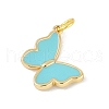 Brass Enamel Pendants KK-B114-16G-03-2
