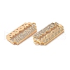 Brass & Cubic Zirconia Pendants KK-G468-65G-2