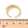 Brass Micro Pave Colorful Cubic Zirconia Adjustable Cuff Rings RJEW-V009-04G-5