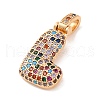 Brass Micro Pave Cubic Zirconia Pendants KK-C076-29L-G02-2