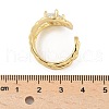 Brass Micro Pave Clear Cubic Zirconia Cuff Rings for Women RJEW-D307-01G-B-3
