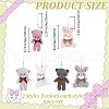 Velvet Bear & Rabbit Mobile Straps HJEW-GO00038-2