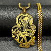 304 Stainless Steel Pendant Necklaces NJEW-K283-09G-1