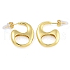Brass Stud Earrings EJEW-K293-21G-1