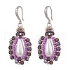 Acrylic Imitation Pearl & Seed Glass Dangle Earrings EJEW-MZ00390-03-2