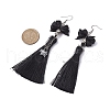 Halloween Alloy and Polyester Pendants Earrings EJEW-JE05971-3