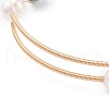 Round Mixed Gemstone Braided Bangle with Natural Pearl BJEW-JB08000-5
