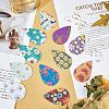 SUPERFINDINGS DIY 11Pairs Flower Pattern PU Leather Earring Making Kits DIY-FH0002-40-5