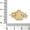 Rack Plating Brass Micro Pave Clear Cubic Zirconia Flower Links Connector Charms KK-K385-104G-01-3
