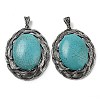 Synthetic Turquoise Big Pendants G-C104-01A-AS-1