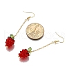 Handmade Lampwork Tassel Dangle Earrings EJEW-TA00658-4