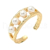 Brass Adjustable Cuff Rings for Women RJEW-A067-01G-4
