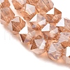 Electroplate Glass Beads Strands EGLA-L018-B-FR01-2