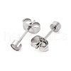 304 Stainless Steel Stud Earring Findings STAS-V003-09P-03-2