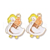 Alloy Enamel Pendants ENAM-O001-08C-G-1