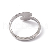 Non-Tarnish 304 Stainless Steel Double Snake Open Cuff Ring for Women RJEW-C045-14P-3