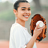 ANATTASOUL 8 Pairs 8 Style Softball Sport Theme Alloy Dangle Earrings EJEW-AN0003-21-5