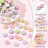 50Pcs UV Plating Opaque Acrylic Beads SACR-CJ0001-75-3