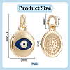 BENECREAT 10Pcs Brass Enamel Charms KK-BC0013-91-2
