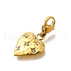 Heart 304 Stainless Steel Rhinestones Pendant Decorations STAS-R159-50G-03-2