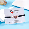 Sport Theme Plastic Charm Braided Bead Bracelets WG0CE78-04-1