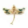 Rack Plating Brass Micro Pave Cubic Zirconia Pendants KK-E281-06G-02-3