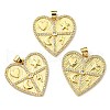 Brass with Cubic Zirconia Pendants KK-K341-01G-01-1