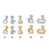 G23 Titanium Micro Pave Clear Cubic Zirconia Threadless Labrets WGA56E5-10-2