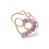 Natural Amethyst Cuff Rings RJEW-TA00206-01-2