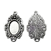 Tibetan Style Alloy Pendant Cabochon Settings PW-WG58EB0-02-1