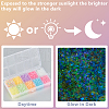 Olycraft 120G 10 Colors Luminous Frosted Glass Beads GLAA-OC0001-45-4