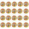 Half Round/Dome Tree Pattern Glass Flatback Cabochons for DIY Projects GGLA-YW0001-14F-1