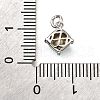 Brass Glass Charms KK-V011-35P-A-3