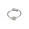 304 Stainless Steel Cuff Ring Components STAS-D372-02P-01-2