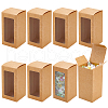 Kraft Paper Candy Boxes with PVC Clear Window CON-WH0097-07A-02A-1