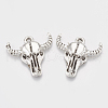 Tibetan Style Alloy Pendants TIBEP-T052-20AS-RS-1