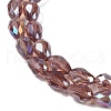 Transparent Electroplate Glass Beads Strands EGLA-N013-T8mm-B02-3