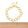 Brass Ring Chain Link  Bracelets for Women Men BJEW-K273-16G-5