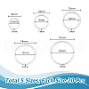 Unicraftale 100Pcs 5 Styles 304 Stainless Steel Linking Ring FIND-UN0003-61-3